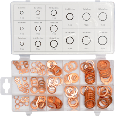 НАБОР УПЛОТНИТЕЛЬНЫХ КОЛЕЦ CU 150ШТ_ YT-06871   бывший арт. 5997751777