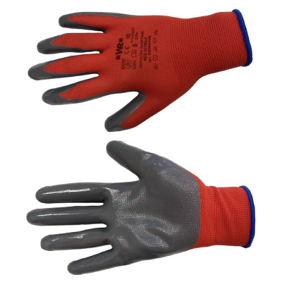 ПЕРЧАТКИ НИТРИЛ КРАСН./СЕР. Р.10   бывший арт. 0899403110